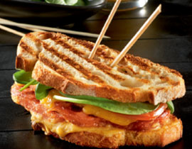 Grilled Club Sandwich with Bacon